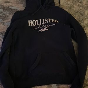 Barely worn Navy blue with pink wording Hollister sweatshirt